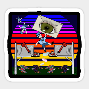 Lofi Mailman Chillpop Psychedlic Sticker